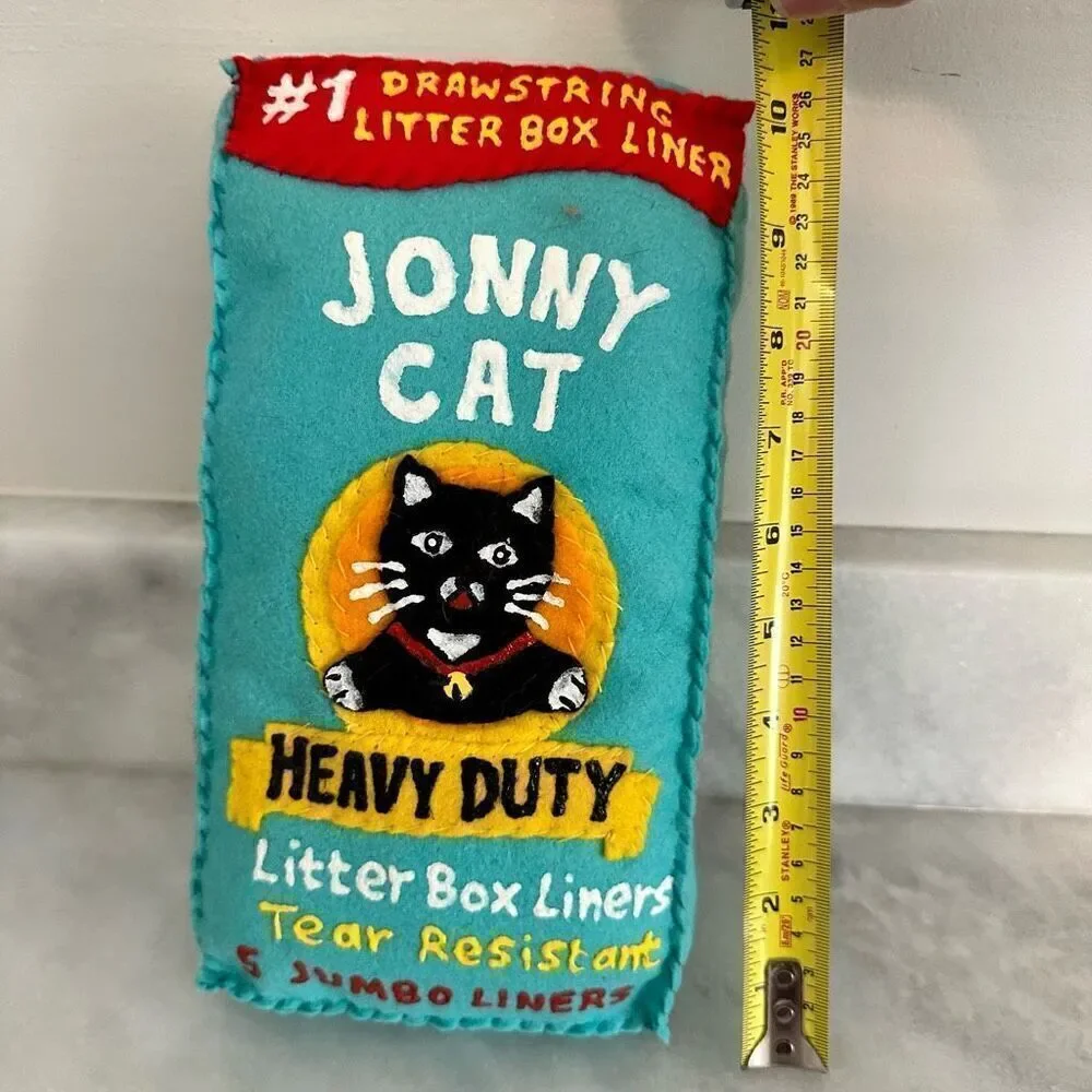 Extremely Rare Lucy Sparrow Felt Art Jonny Cat Litter Box Liner Pillow NWOT